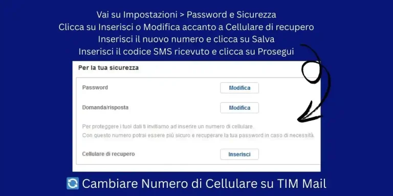 Cambiare Numero di Cellulare su TIM Mail