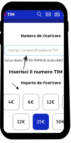 Inserisci il numero TIM